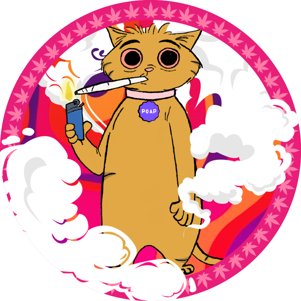Stoner Cat crossover commemorative NFT | Foundation, image size:994x994