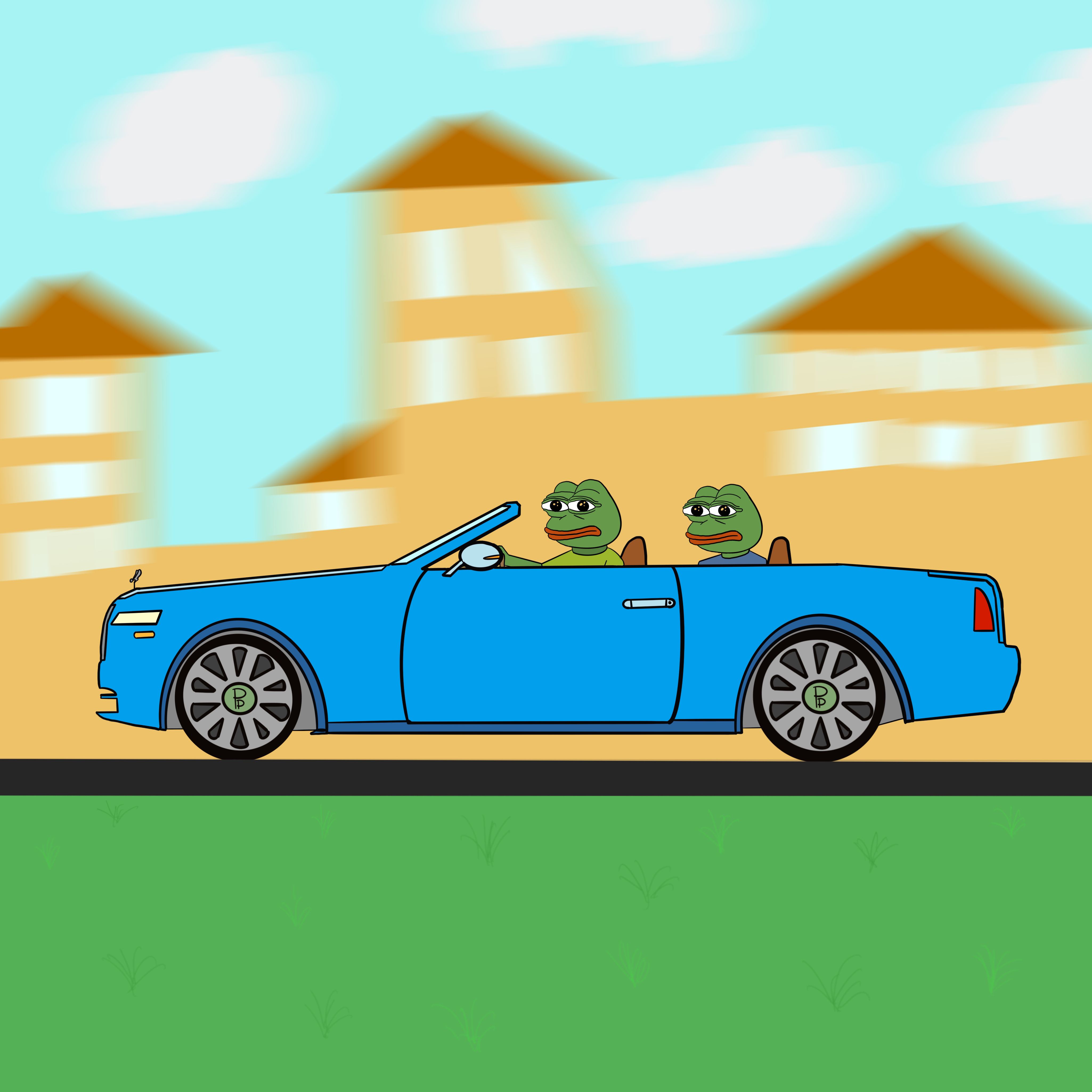 Pepe driving a car Foundation