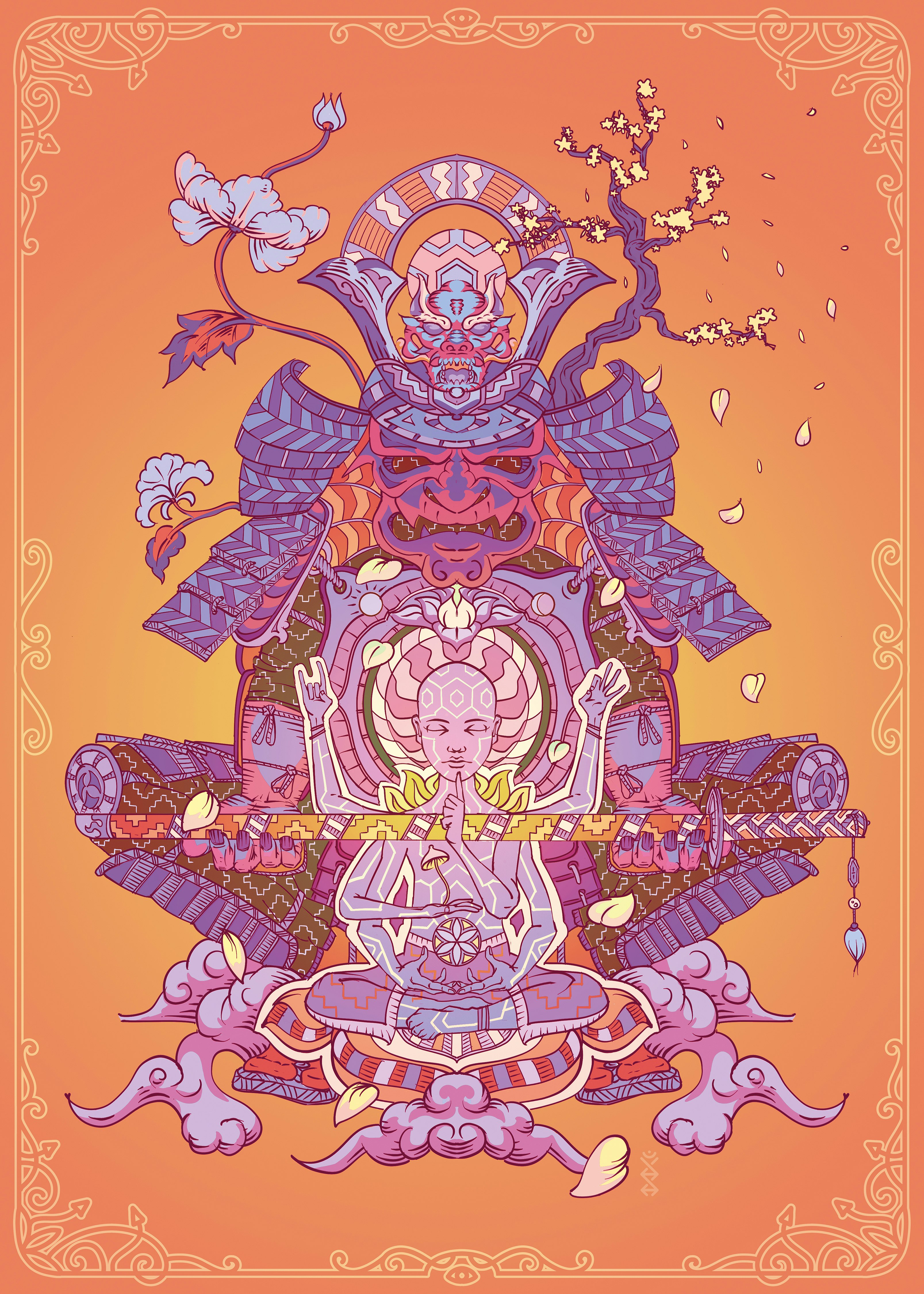 Ronin — Psychedelic Mystical Visionary Trippy Art