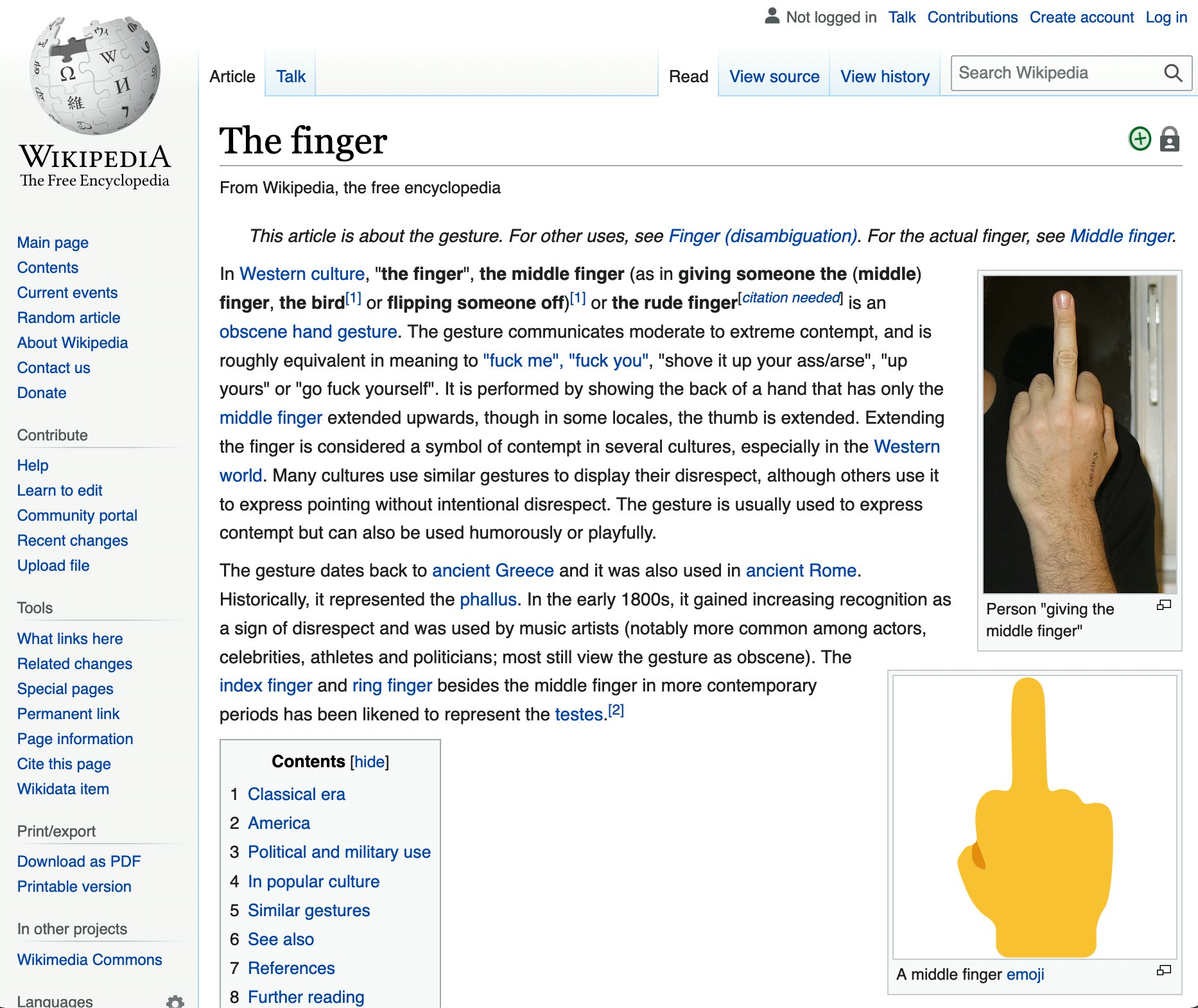 The finger