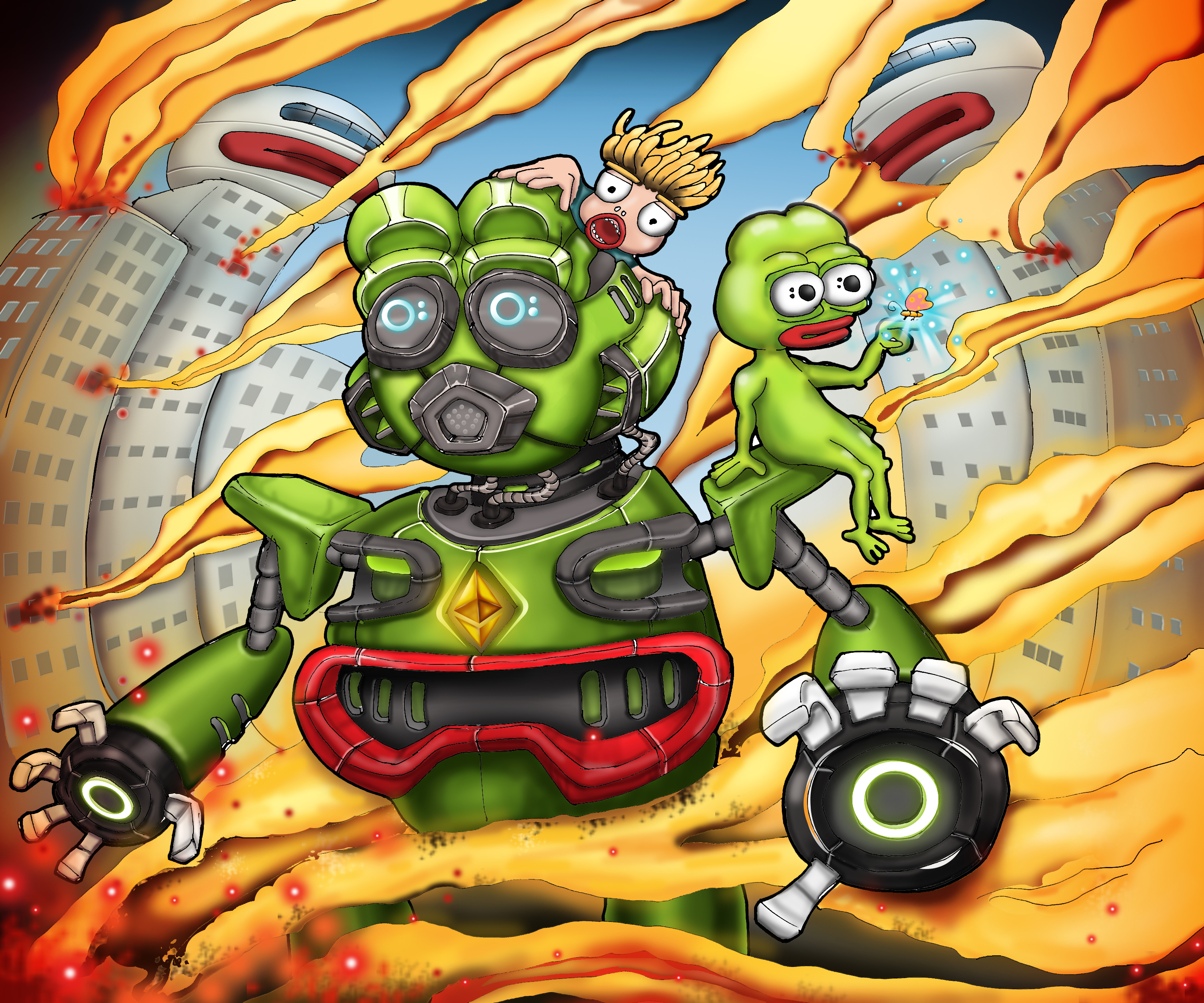 Pepe love peace | Foundation