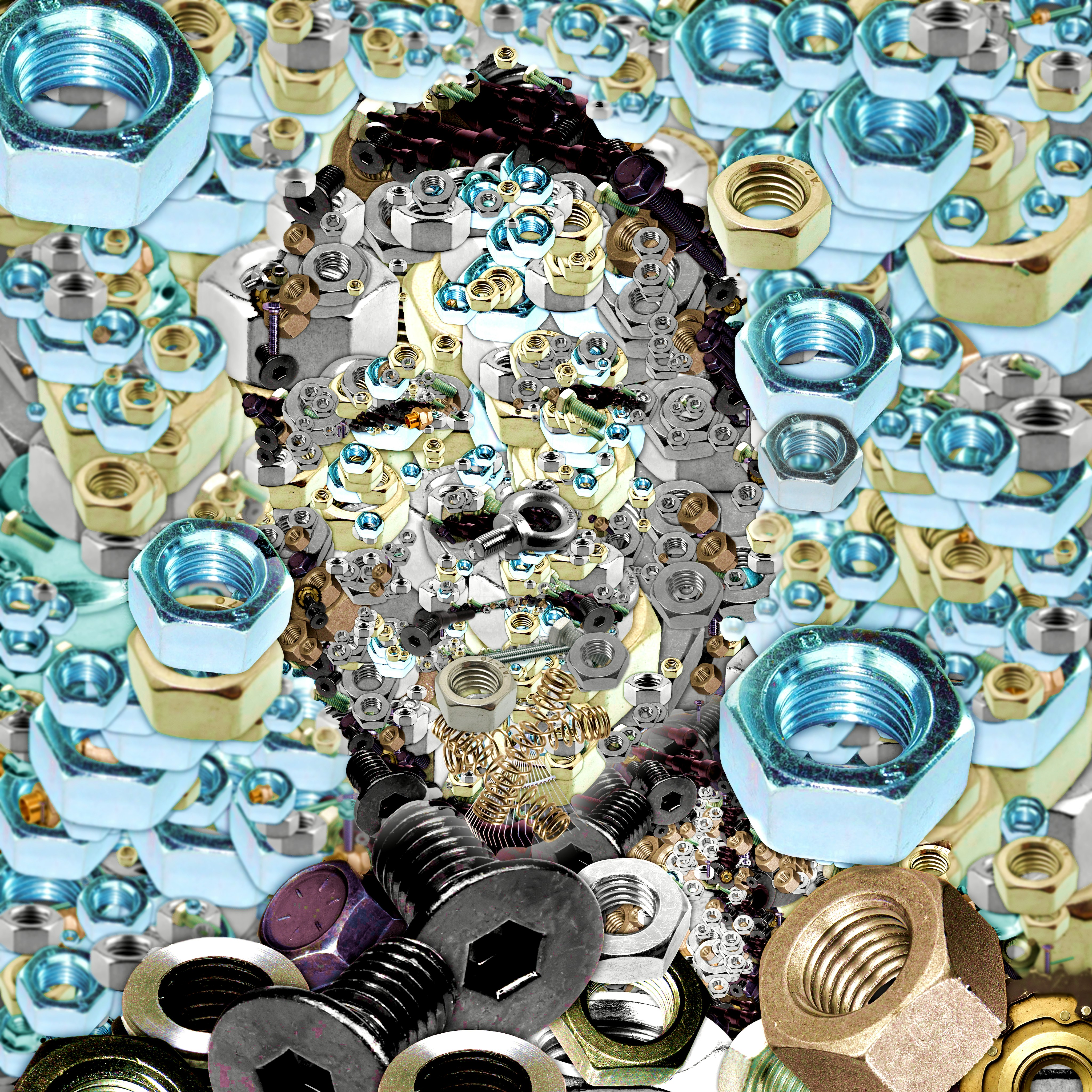 James Hetfield of Metallica made of bolts and nuts